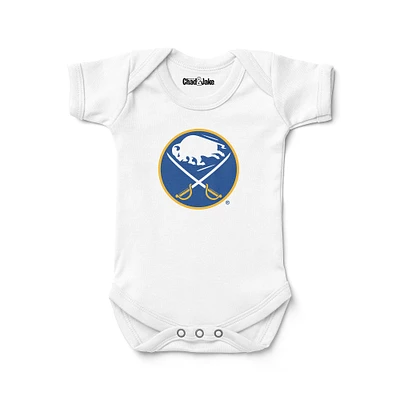 Newborn & Infant Chad Jake White Buffalo Sabres Logo Bodysuit