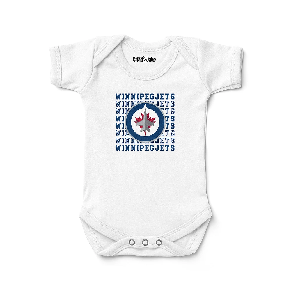 Newborn & Infant Chad Jake White Winnipeg Jets Retro Bodysuit