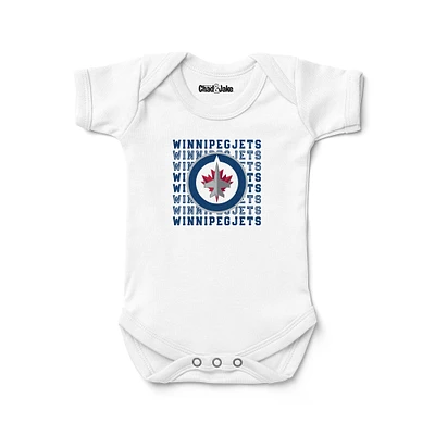 Newborn & Infant Chad Jake White Winnipeg Jets Retro Bodysuit