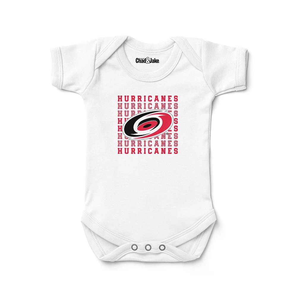 Newborn & Infant Chad Jake White Carolina Hurricanes Retro Bodysuit