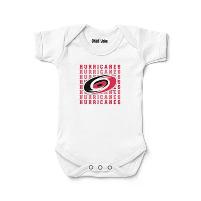 Newborn & Infant Chad Jake White Carolina Hurricanes Retro Bodysuit