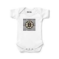 Newborn & Infant Chad Jake White Boston Bruins Retro Bodysuit