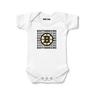 Newborn & Infant Chad Jake White Boston Bruins Retro Bodysuit