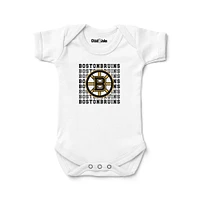 Newborn & Infant Chad Jake White Boston Bruins Retro Bodysuit