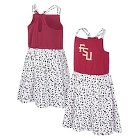 Girls Youth Colosseum Garnet/White Florida State Seminoles Robin Floral Dress