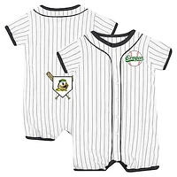 Newborn & Infant Colosseum White Oregon Ducks Pinstripe Dusty Romper