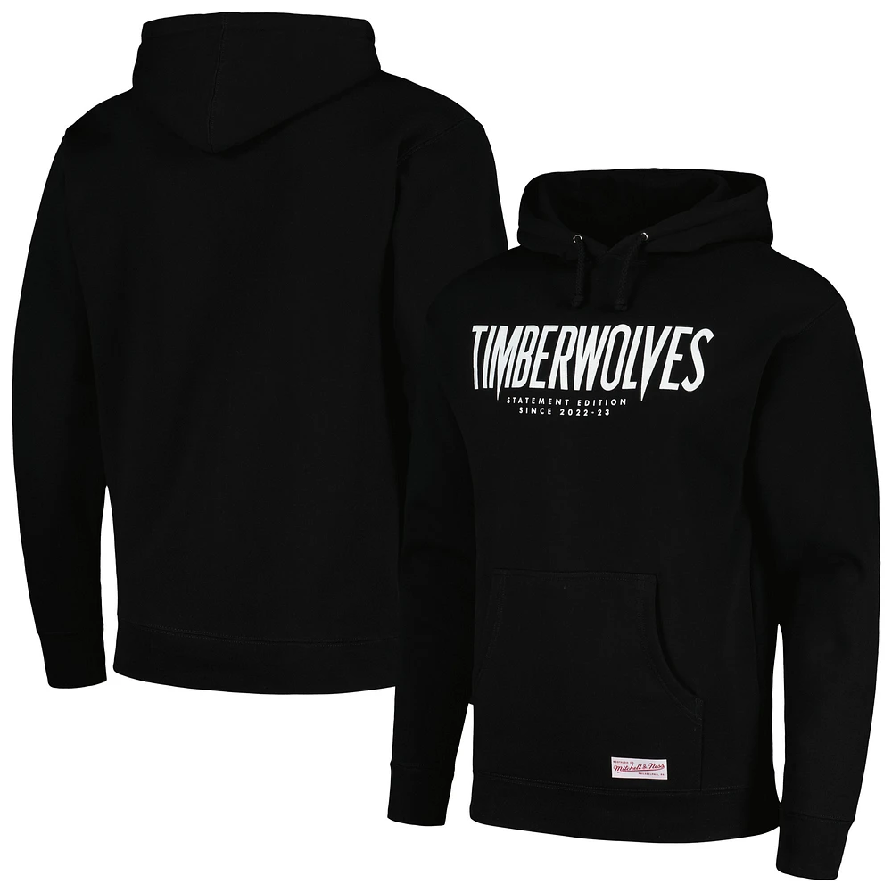 Men's Mitchell & Ness Black Minnesota Timberwolves Statement Pullover Hoodie