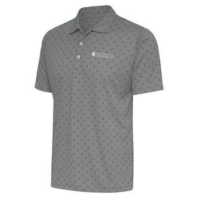 Men's Antigua  Steel UChicago Maroons Spark Polo