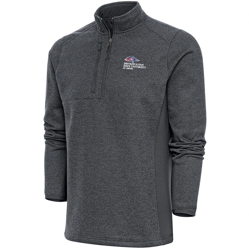 Men's Antigua Charcoal MSU Denver Roadrunners Course Quarter-Zip Top