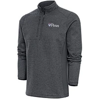 Men's Antigua  Charcoal Pennsylvania Quakers Course Quarter-Zip Top