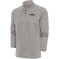 Men's Antigua  Oatmeal San Francisco Dons Course Quarter-Zip Top