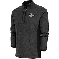 Men's Antigua  Heather Black MSU Denver Roadrunners Course Quarter-Zip Top