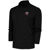 Men's Antigua  Black Liberty Flames Tribute Quarter-Zip Top