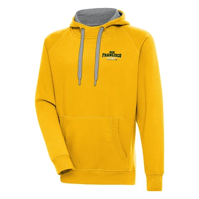 Men's Antigua  Gold San Francisco Dons Victory Pullover Hoodie