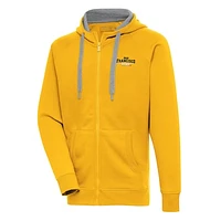 Men's Antigua  Gold San Francisco Dons Victory Full-Zip Hoodie