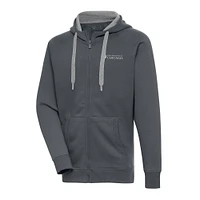 Men's Antigua  Charcoal UChicago Maroons Victory Full-Zip Hoodie