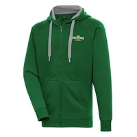 Men's Antigua  Green San Francisco Dons Victory Full-Zip Hoodie