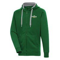 Men's Antigua  Green San Francisco Dons Victory Full-Zip Hoodie