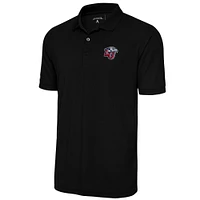 Men's Antigua  Black Liberty Flames Big & Tall Legacy Pique Polo