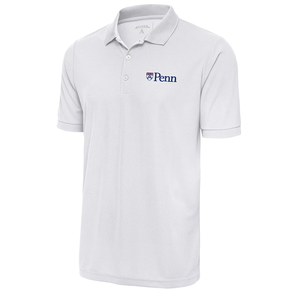 Men's Antigua White Pennsylvania Quakers Big & Tall Legacy Pique Polo