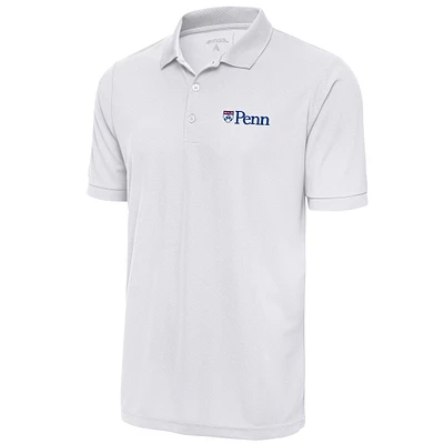 Men's Antigua  White Pennsylvania Quakers Big & Tall Legacy Pique Polo