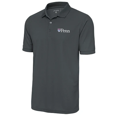Men's Antigua  Pewter Pennsylvania Quakers Big & Tall Legacy Pique Polo