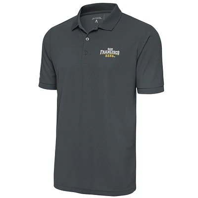 Men's Antigua  Pewter San Francisco Dons Big & Tall Legacy Pique Polo