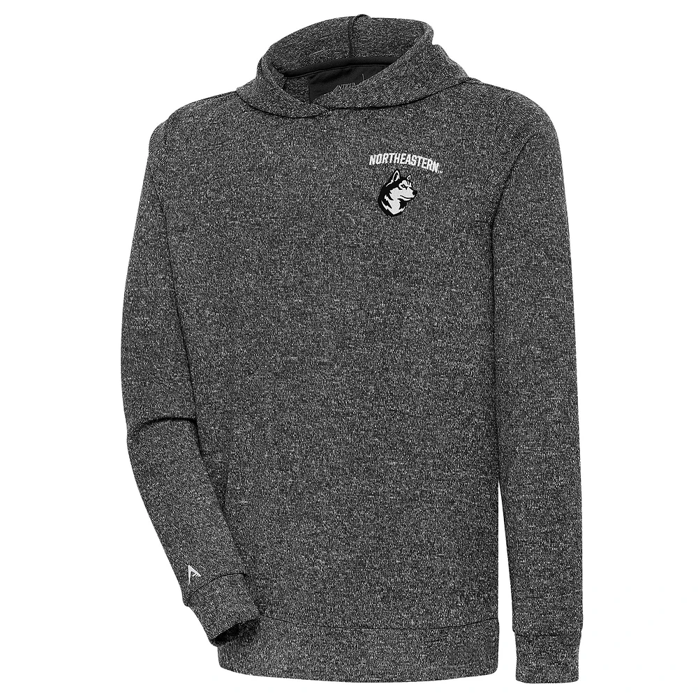 Men's Antigua Heather Northeastern Huskies Absolute Pullover Hoodie