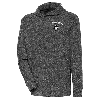 Men's Antigua Heather Northeastern Huskies Absolute Pullover Hoodie