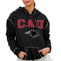 Women's Gameday Couture  Black Clark Atlanta University Panthers Studded Pullover Hoodie