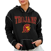 Women's Gameday Couture  Black USC Trojans Studded Pullover Hoodie