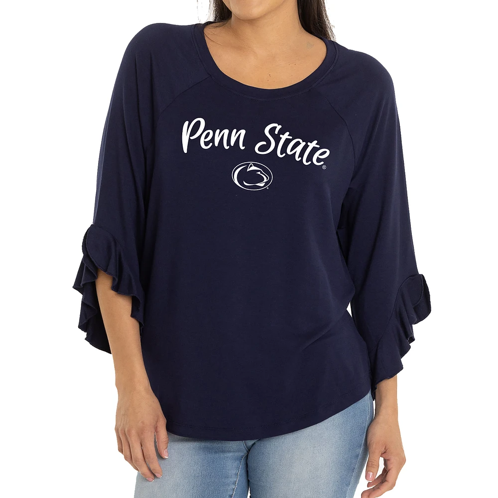 Women's Navy Penn State Nittany Lions Renata 3/4-Sleeve T-Shirt