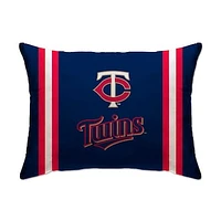Minnesota Twins 20" x 26" Standard Stripe Logo Micro Plush Bed Pillow Cover