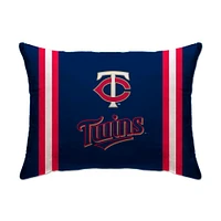 Minnesota Twins 20" x 26" Standard Stripe Logo Micro Plush Bed Pillow Cover