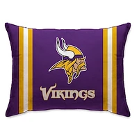 Minnesota Vikings 20" x 26" Standard Stripe Logo Micro Plush Bed Pillow Cover