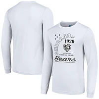 Men's Starter White Chicago Bears Arch City Long Sleeve T-Shirt