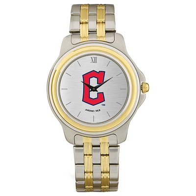 Men's  Cleveland Guardians Silver Dial Two-Tone Wristwatch