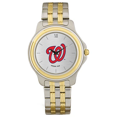 Men's  Washington Nationals Silver Dial Two-Tone Wristwatch