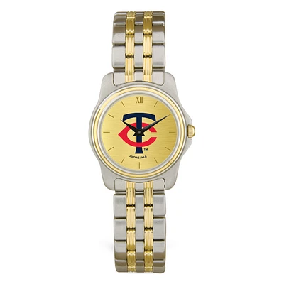 Women's  Minnesota Twins Gold Dial Two-Tone Wristwatch