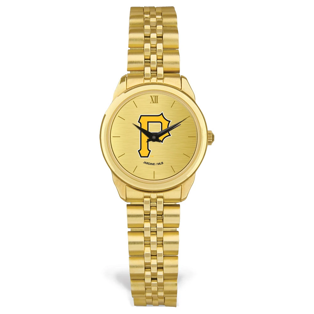 Women's Gold Pittsburgh Pirates Rolled Link Bracelet Wristwatch