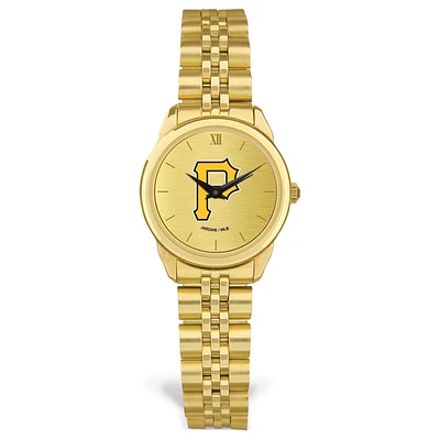 Women's  Gold Pittsburgh Pirates Rolled Link Bracelet Wristwatch