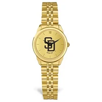 Women's  Gold San Diego Padres Rolled Link Bracelet Wristwatch