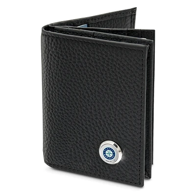 Men's  Black Seattle Mariners Business Card Wallet