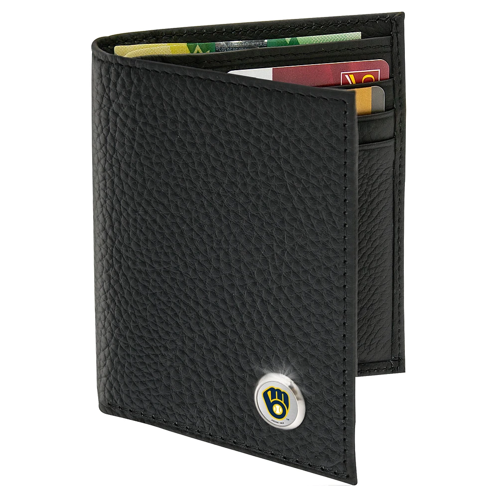 Men's  Black Milwaukee Brewers Billfold Wallet