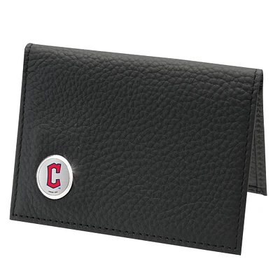 Men's  Black Cleveland Guardians Credit Card Wallet