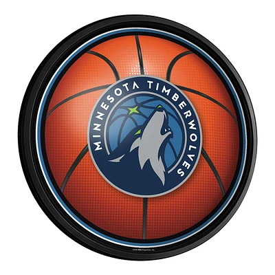 Minnesota Timberwolves 18'' Round Slimline Illuminated Wall Sign