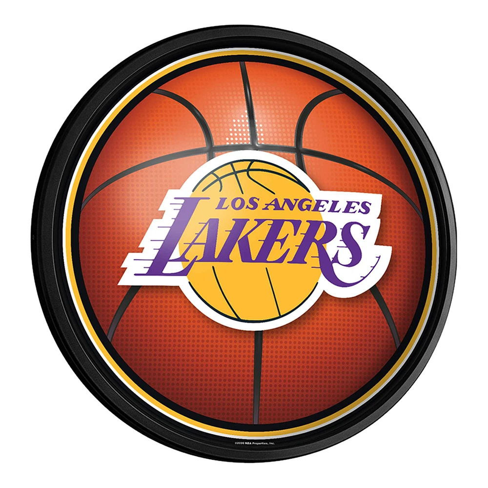 Los Angeles Lakers 18'' Round Slimline Illuminated Wall Sign
