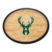 Milwaukee Bucks 18'' x 14'' Slimline Illuminated Striped Oval Wall Sign