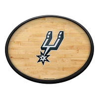 San Antonio Spurs 18'' x 14'' Slimline Illuminated Striped Oval Wall Sign