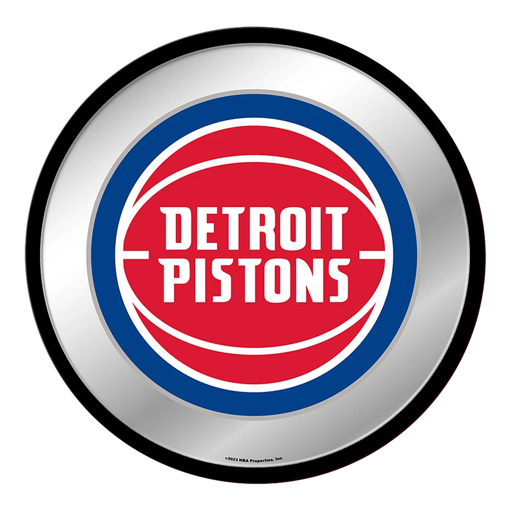 Detroit Pistons 17.5" Modern Disc Mirrored Wall Sign